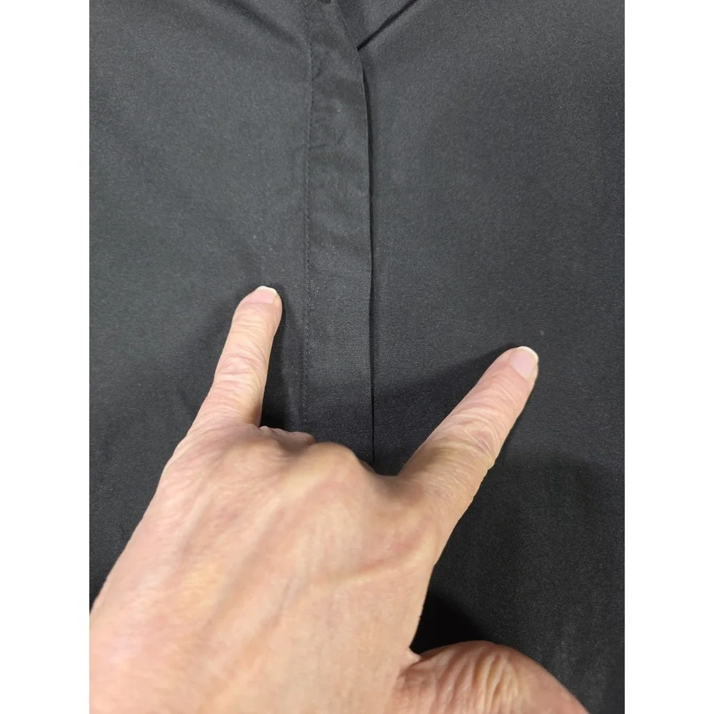 Black Blouson Sleeve Blouse Sculptural Volume Business Core Size 4 Pennyblack - Picture 2 of 8